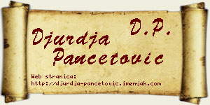 Đurđa Pančetović vizit kartica